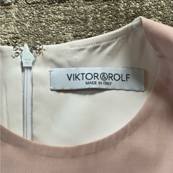 VIKTOR & ROLF Italian Collage Style Dress Lined With Silk Size XS - Picture 5 of 11